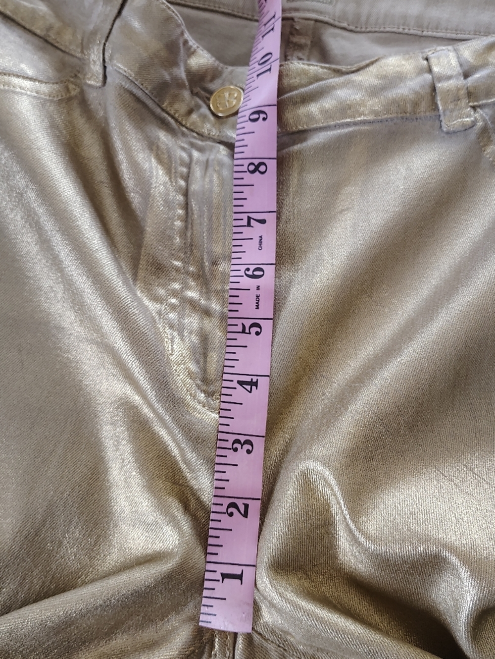 Basler Gold Coated Metallic Women’s Straight Leg Jeans 16 - Picture 12 of 16